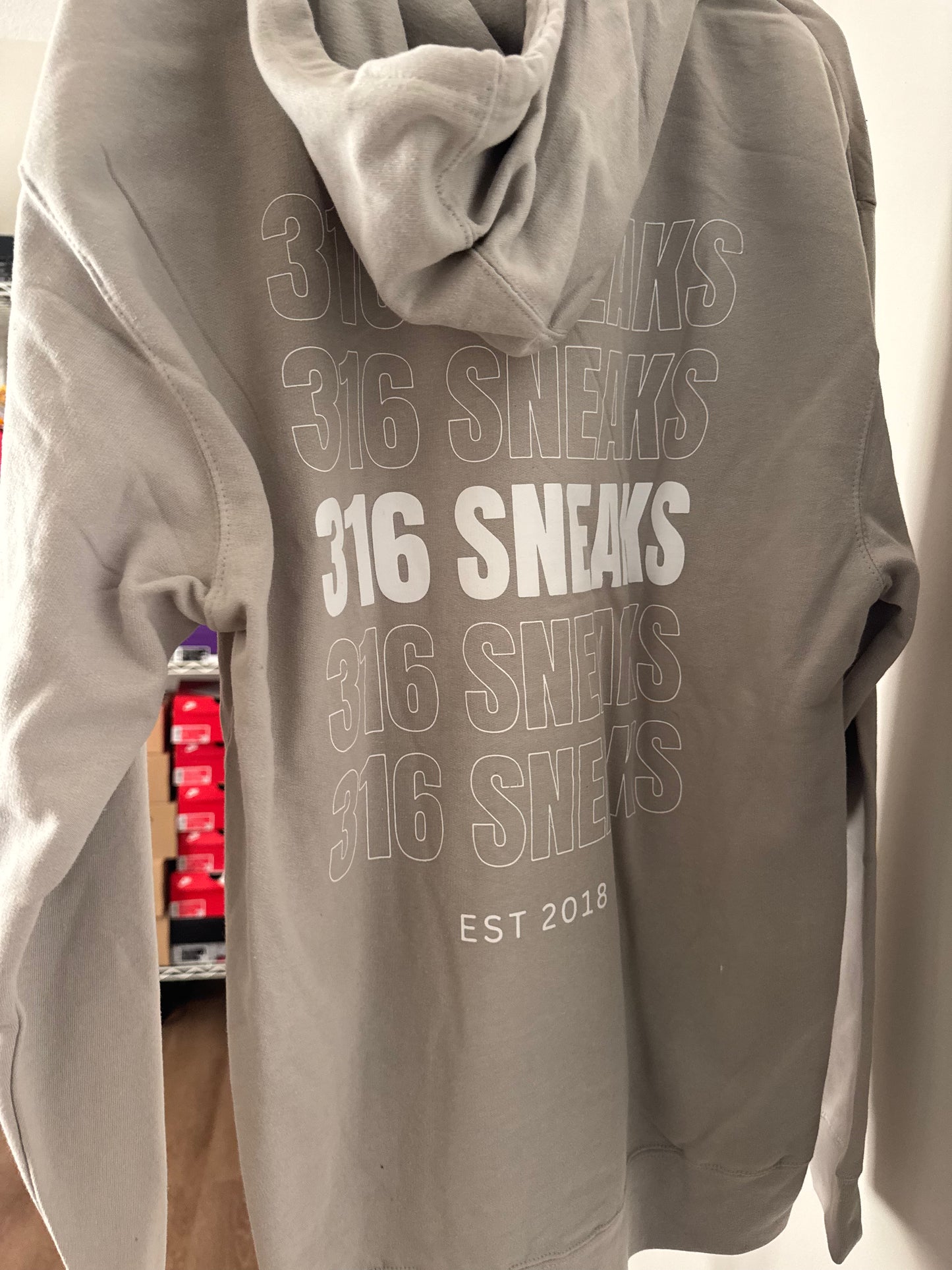 Grey 316 Sneaks Hoodie